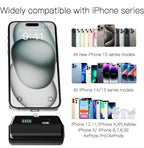 (MSRP $16.99) Phone Power Bank, iphone & USB-C 5000mAh Switchable Plug (Green)
