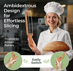 (NEW MSRP $39.99) Keechee Adjustable Bread Slicer Bread Knife 9″ Serrated Blade