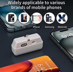 (MSRP $16.99) Phone Power Bank, iPhone & USB-C 5000mAh Switchable Plug (BLACK)