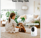 (MSRP $59.99) Infiya 2K Indoor 360° Security Camera – Motion Track, One-Tap Call
