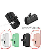 (NEW, MSRP $16.99) PINK 5000mAh Portable Charger for iPhone u0026 USB-C Devices