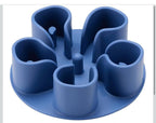 (MSRP $19.95) Bestalk Soft Silicone Slow Feeder Insert for Large Pet Bowls, Blue