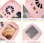 (MSRP $19.99) Mini Travel Toothbrush Case – Air Drying Fan+UV Drying Lamp (Pink)