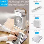 (MSRP $39.99) NTMY Mini Evaporative Air Cooler & Humidifier – LED & USB