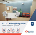 (MSRP $29.99) Lithonia LED Emergency Light w/ Dual Adjustable Heads, White