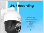 (MSRP $49.99) DEKCO 2K Outdoor PTZ WiFi Security Camera –Full‑Color Night Vision