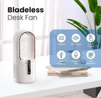 (MSRP $42.99) KONSIDEN 11.8” Bladeless Desk Fan – Quiet, 3 Speeds, Touch Control