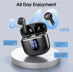 (NEW MSRP $49.99) Wireless Earbuds – Bluetooth 5.4, 40H Playtime, IP7 Waterproof