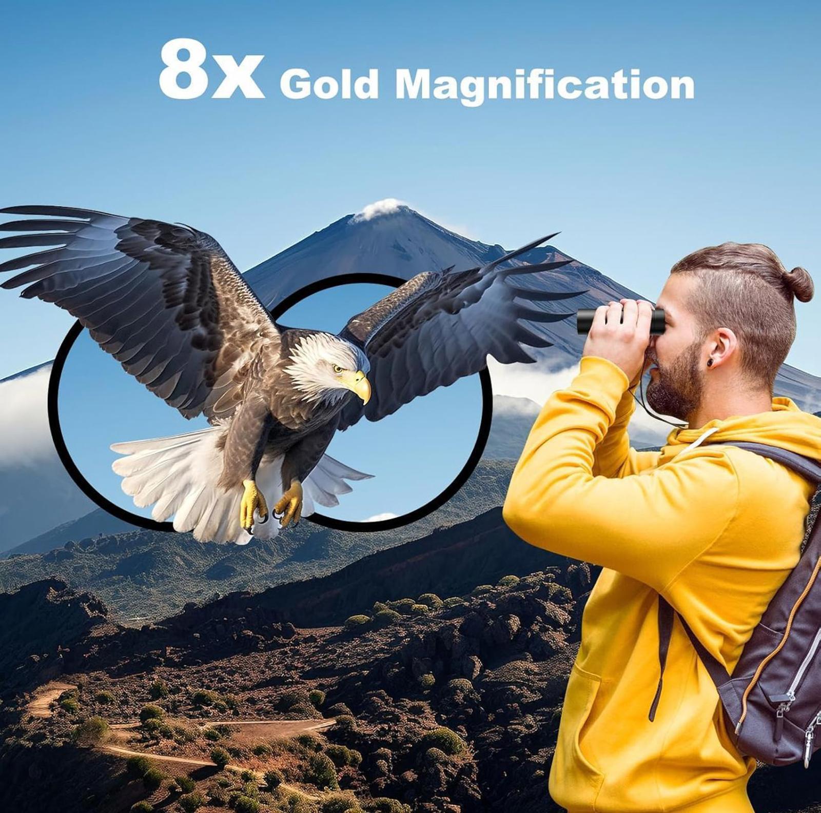 (NEW MSRP $19.99) USCAMEL 8×21 Compact Binoculars with BAK4 Prism & Easy Focus