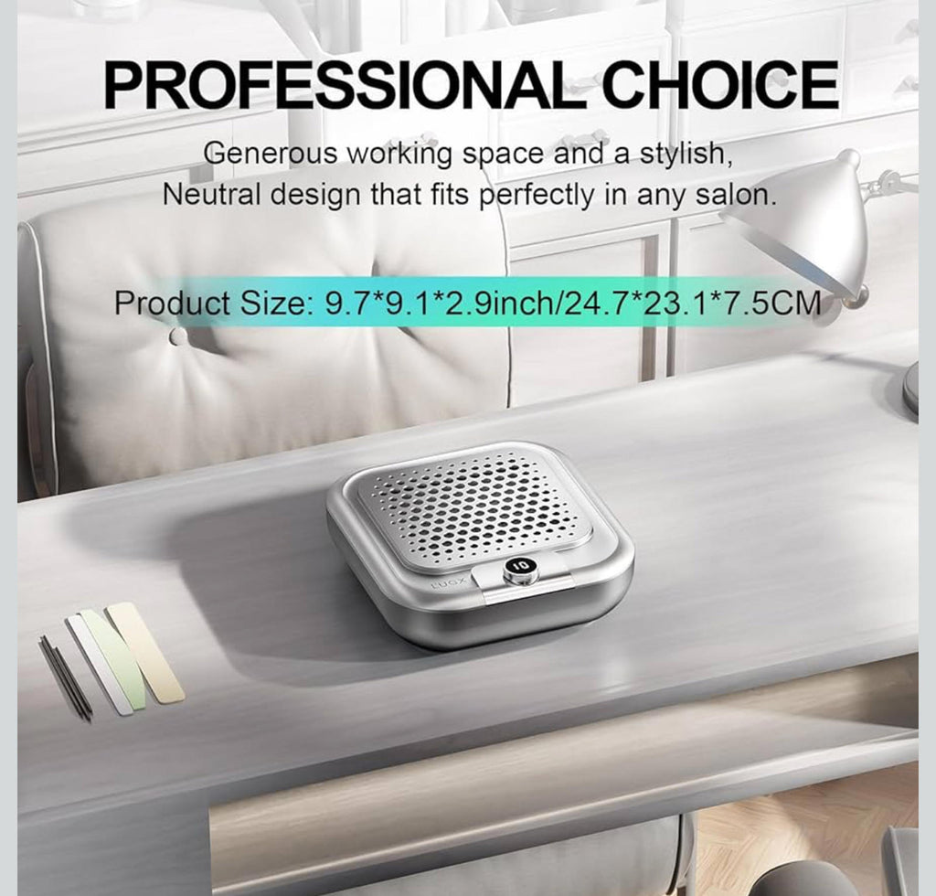 MSRP $94.99) L’UGX Professional Nail Dust Collector: 600PA, 10 Speeds,30 Filters