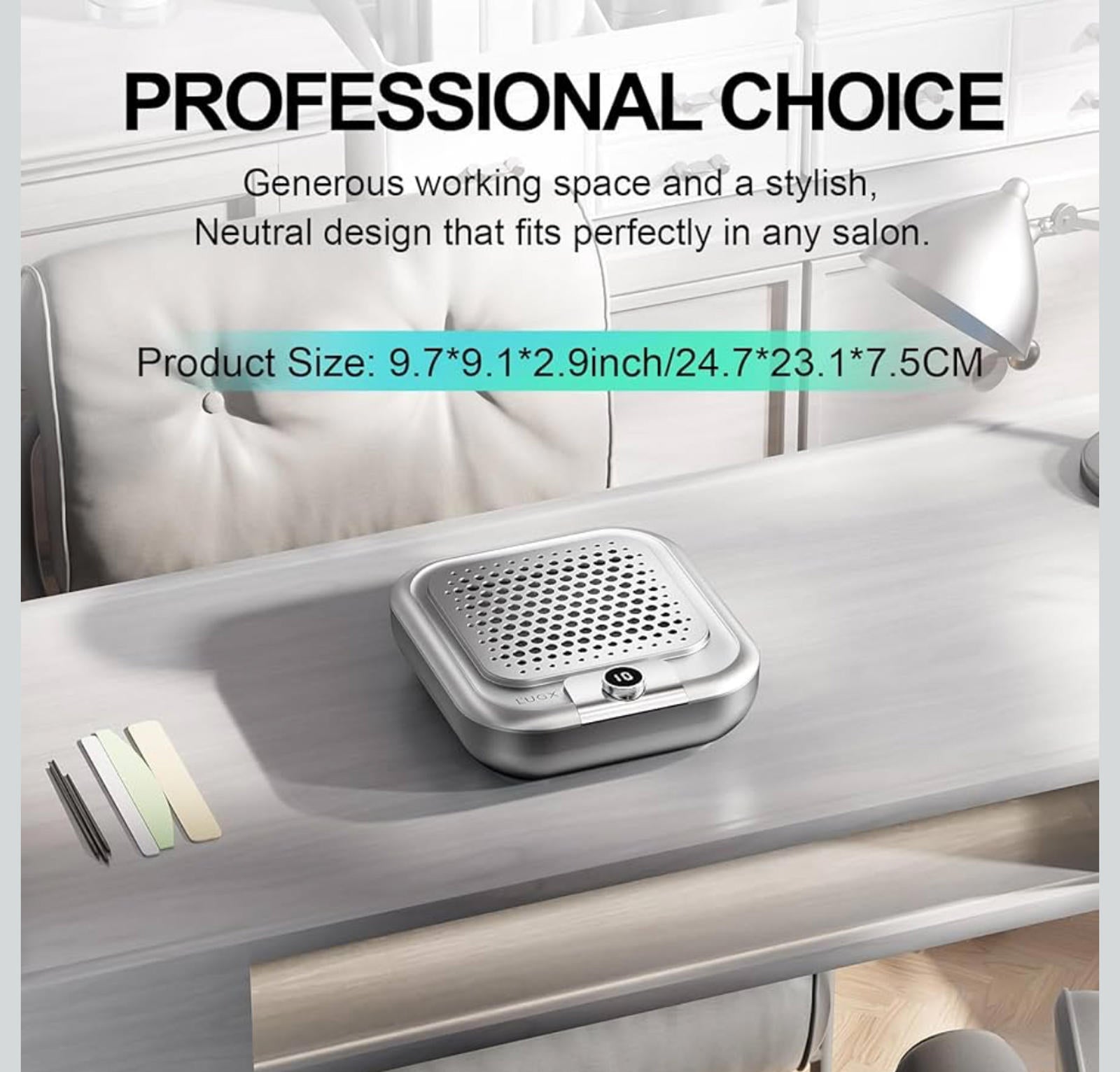 MSRP $94.99) L’UGX Professional Nail Dust Collector: 600PA, 10 Speeds,30 Filters