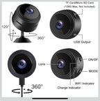 (MSRP $29.99) ZMDCAM Mini Spy Camera – 1080P WiFi Hidden Cam, Night Vision, 24/7