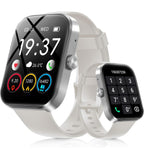 (NEW MSRP $39.99) Smartwatch – Bluetooth, Health Tracking & Custom Faces (WHITE)
