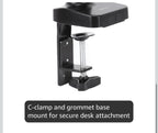 (MSRP $39.99) Amazon Basics Gas Spring Single Monitor Arm Fits up to 27” Screens