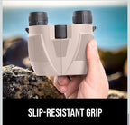 (MSRP $29.99) Gorilla Grip 10×25 Compact Binoculars – Shock-Resistant