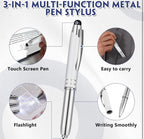 (MSRP $21.99) Zonon 15-Pack LED Ballpoint Pens with Stylus Tip & Flashlight