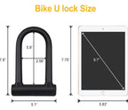 (NEW MSRP $29.99)  Heavy‑Duty Bike U‑Lock with 4′ Flex Cable & Mounting Bracket