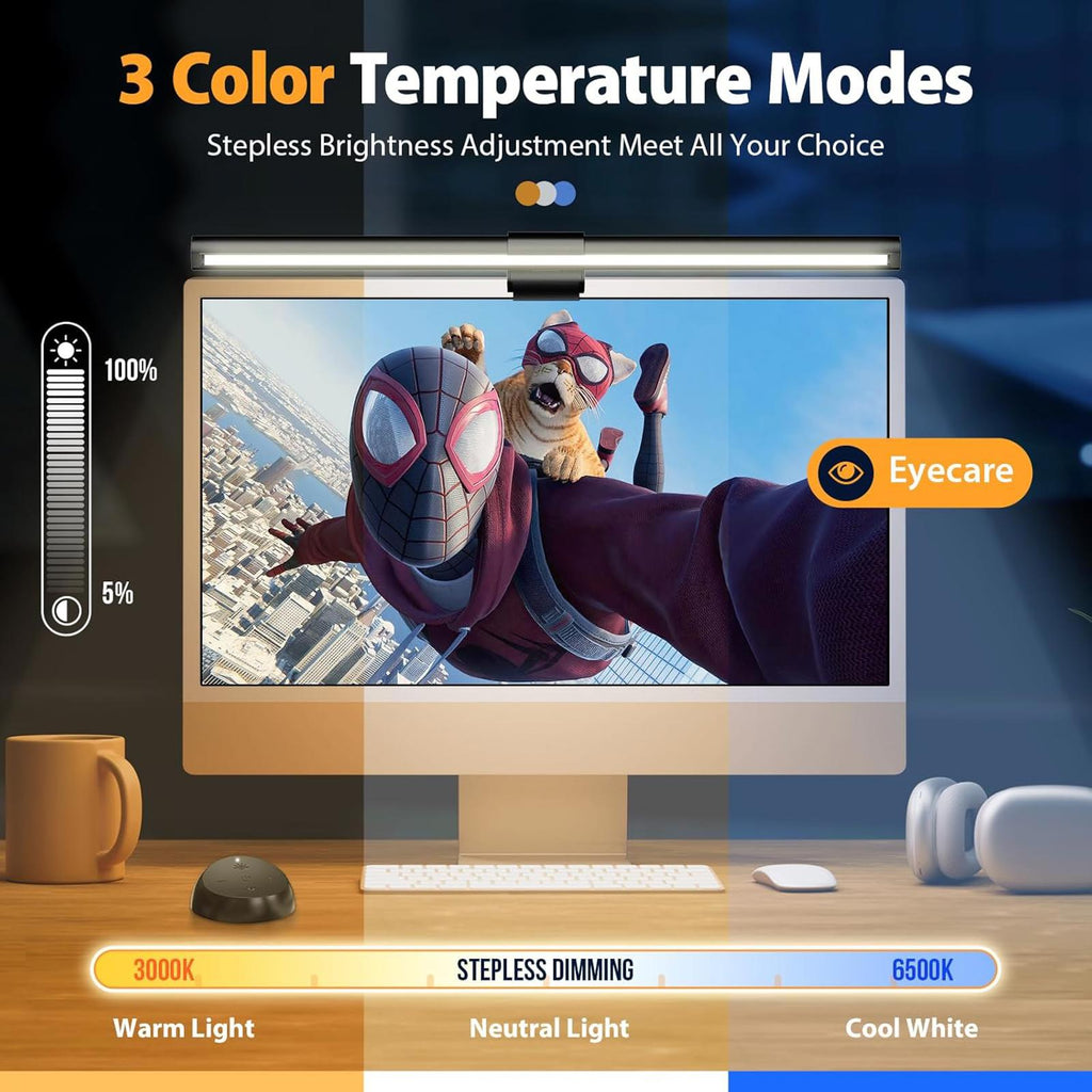 (NEW MSRP $39.99) Coolait Monitor Light Bar – No‑Glare Dual LED w/ Touch Control