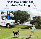 (MSRP $39.99) 2K Outdoor PTZ Security Camera, Motion Tracking & 2-Way Audio