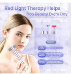 (NEW MSRP $26.59) Fxtiaa 7-in-1 LED Red Light Therapy Wand for Face & Neck