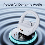 (NEW $49.99) White Wireless Earbuds, Running/Cycling u0026 LED Charge Case