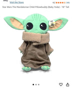 (NEW MSRP $39.95) Star Wars Grogu “Baby Yoda” Pillowbuddy – 18” Plush Hug Pal