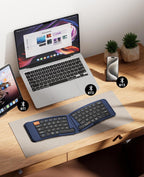 (MSRP $51.99) ProtoArc XK03 Split Foldable Bluetooth Keyboard – Ultra-Slim, Ergo