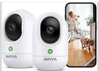 (MSRP $59.99) Infiya 2K Indoor 360° Security Camera – Motion Track, One-Tap Call
