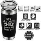 (MSRP $23.99) 20 oz Vacuum Tumbler – Insulated, Leak‑Proof, Dad Gift-Ready