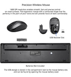 (NEW MSRP $21.99) Wireless Silent Cordless Keyboard Mouse Combo