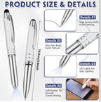 (MSRP $21.99) Zonon 15-Pack LED Ballpoint Pens with Stylus Tip & Flashlight