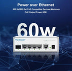 (NEW MSRP $79.99) TODAAIR 6-Port Hardened Industrial Gigabit PoE Switch