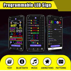 (NEW MSRP $39.99) Programmable LED Sign – Flexible, Bluetooth App, Animated 🚗💬