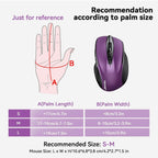 (MSRP $16.98) TECKNET Ergonomic Wireless Mouse – 2.4 GHz, 2600 DPI, 6 Buttons
