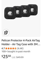 (NEW MSRP $24.95) Pelican 4‑Pack AirTag Holder – Rugged Case + 3M VHB Adhesive