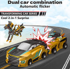(MSRP $29.99) Intoypad Collision Transforming Dinosaur Car 2-in-1 Toy (GOLD)