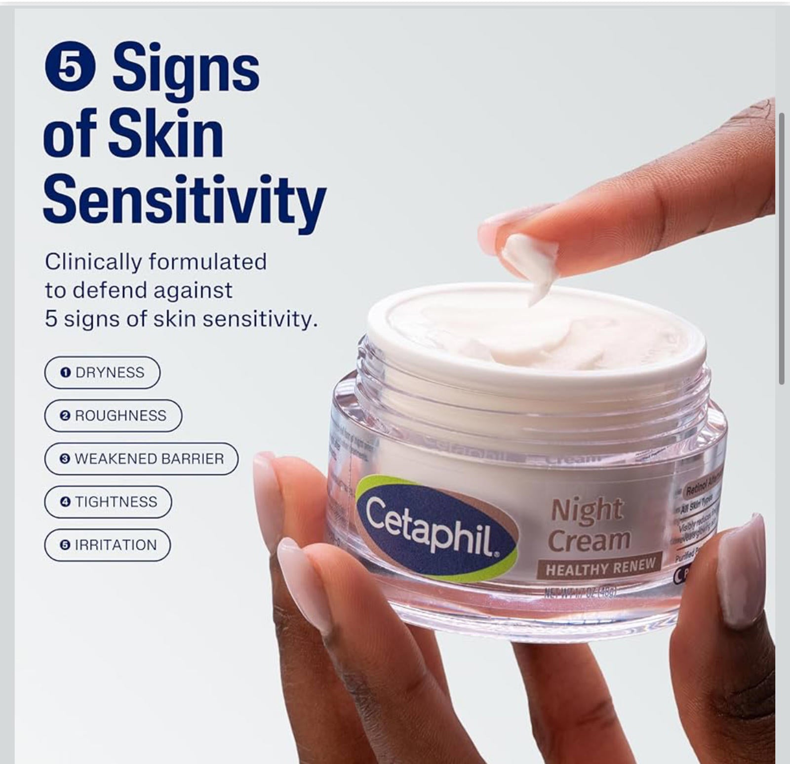 (MSRP $19.99) Cetaphil Healthy Renew Night Cream – Skin Tightening, Retinol Alt.