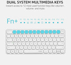 MSRP $29.99) Ultra-Slim Wireless Keyboard with Silent Keys – Compact & Portable