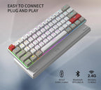 (MSRP $49.99) Newmen GM610 60% Wireless Mechanical Keyboard – RGB, Hot-Swappable