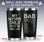 (MSRP $23.99) 20 oz Vacuum Tumbler – Insulated, Leak‑Proof, Dad Gift-Ready