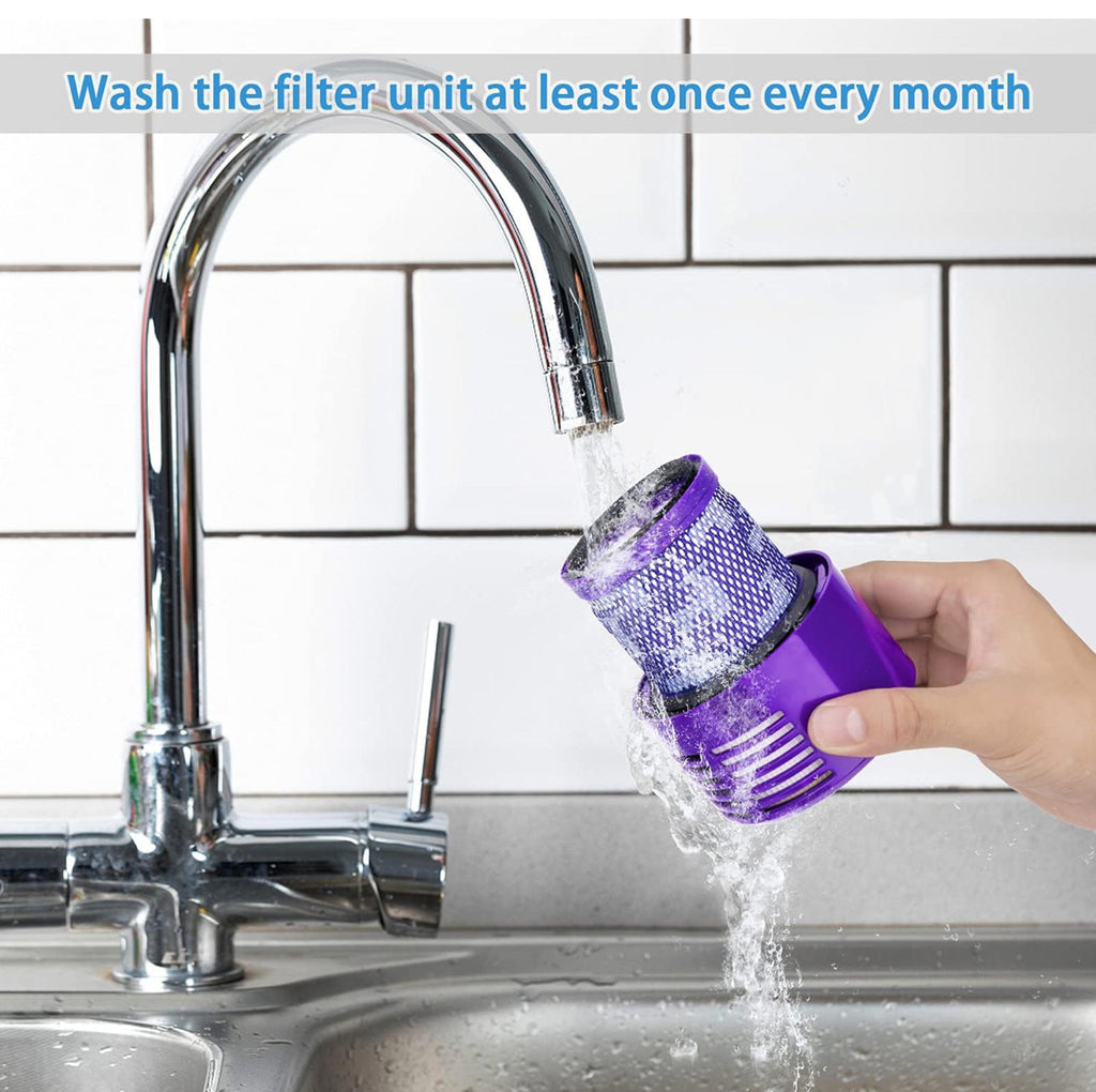 (MSRP $19.99) Leadaybetter 2-Pack Washable Filters +Cleaning Brush for Dyson V10