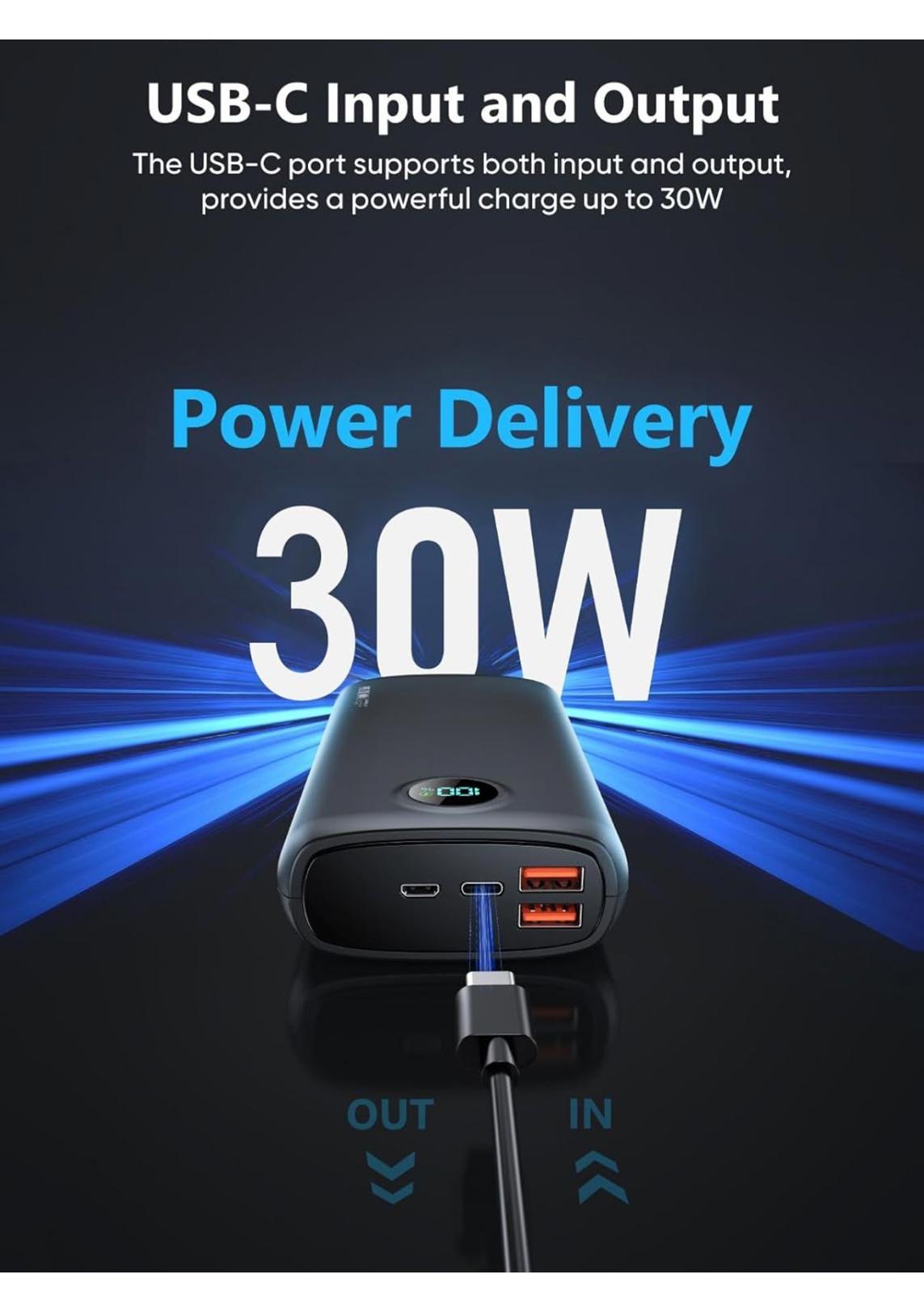 (NEW MSRP $39.99)  40000mAh Power Bank QC4.0 u0026 PD30W with LED Display