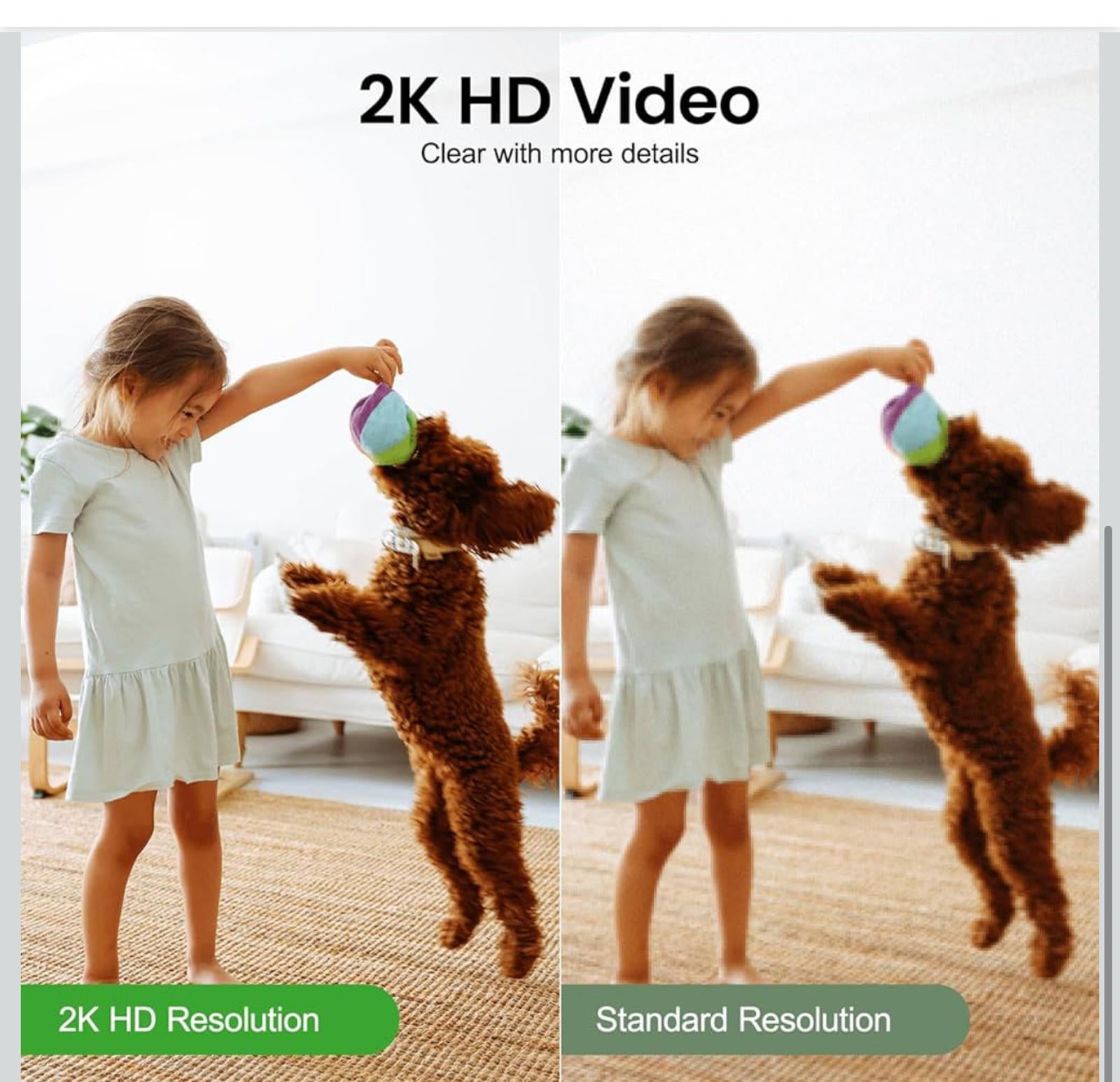 (MSRP $59.99) Infiya 2K Indoor 360° Security Camera – Motion Track, One-Tap Call