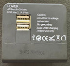 (NEW MSRP $29.99) International Travel Adapter for 150 Countries, 2 USB charging