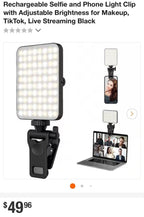 (NEW, MSRP $49) Portable LED Selfie / Fill Photo Light, USB-C, 4800mAh battery