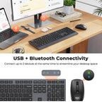 (MSRP $39.99) MEETION C2000 Keyboard & Mouse Combo – Bluetooth/2.4G, 300 h Use ⚡