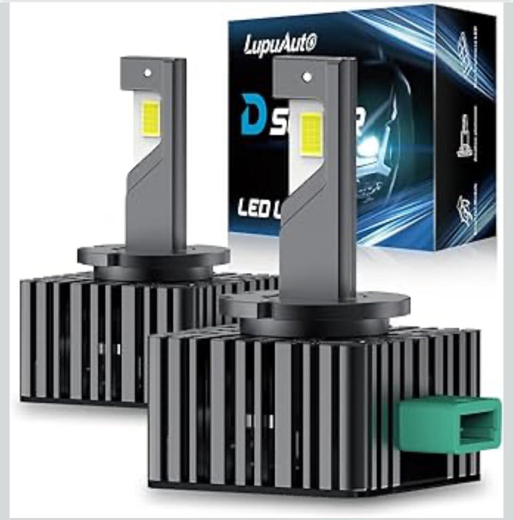 (MSRP $56.99) LupuAuto D3S/D3R LED Bulb – 40,000 LM, 6500K, Turbo Fan Cooling