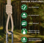 (MSRP $19.99) TECEUM 90 ft × 3/8 Polypropylene Utility Rope Diamond-Braided