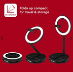 (NEW MSRP $59.95)ONAIR Halo Travel Pro 10” LED Ring Light USB Powered & Foldable