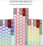 (MSRP $49.99) Newmen GM610 60% Wireless Mechanical Keyboard – RGB, Hot-Swappable